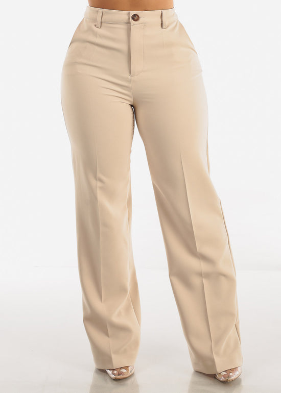 Classy Formal Pants in Beige – boutiqueblended