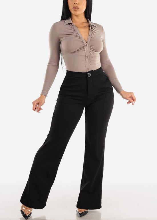 JNGSA Women's Wide Leg Pants High Waisted Business Work Trousers