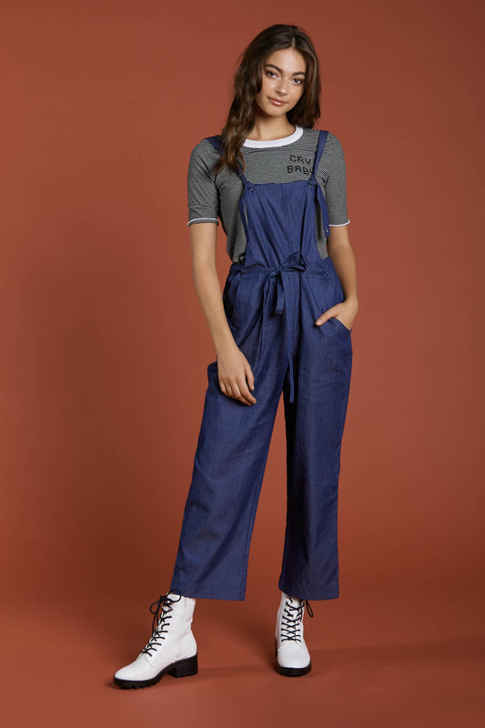 bebe jean jumpsuit