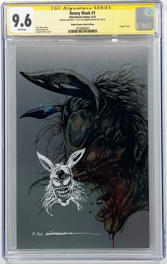 Bunny Mask #1 | Gorkem Demir Exclusive ⚡ Metal ⚡ Variant | CGC SS + Remark 9.6