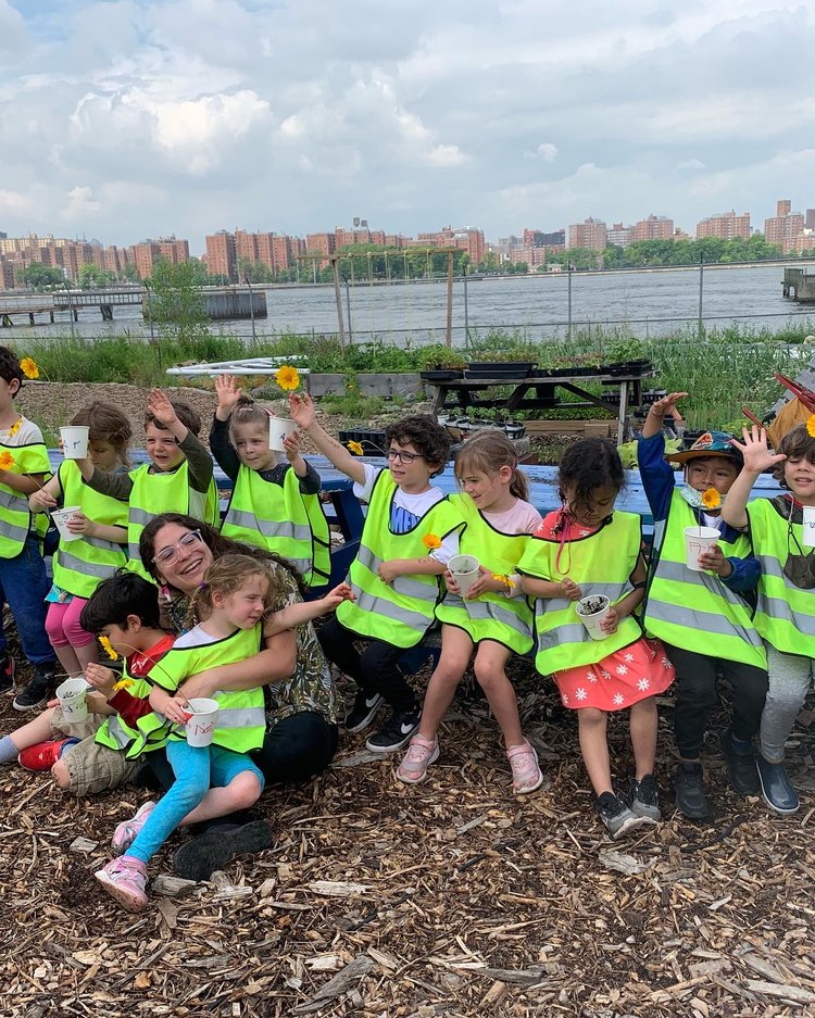 Children visiting river street farm