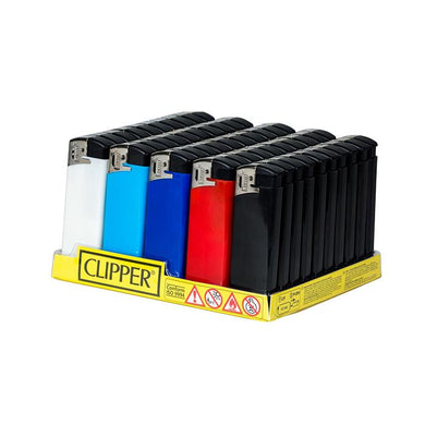 50 Clipper Flat Fit Translucent Electronic Lighters