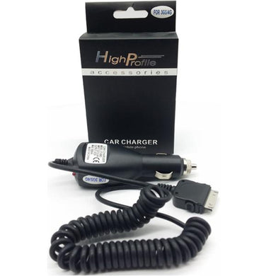 HighProfile 30PIN Coiled In-Car Charger for Apple Devices