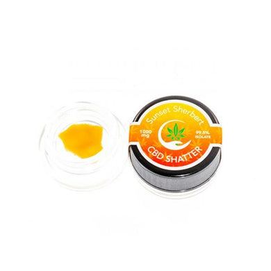 CBD Leafline 1000mg CBD Shatter (99.5%) Sunset Sherbert 1g