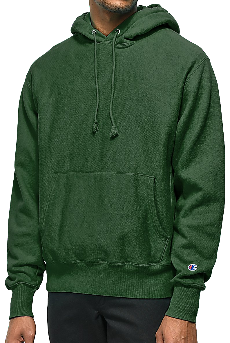 navy green champion hoodie