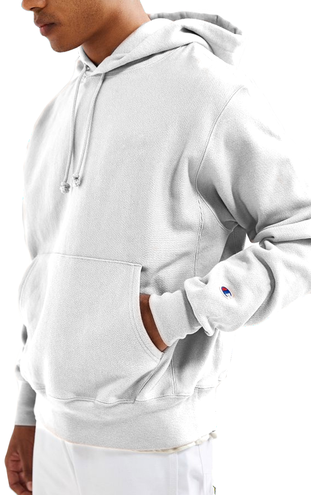white champion powerblend hoodie