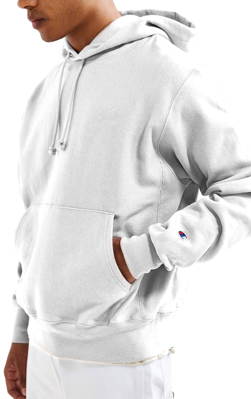 Champion Powerblend Fleece Hoodie -White