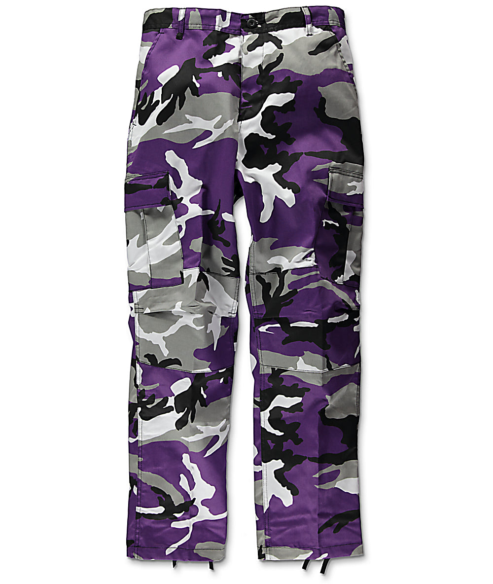 purple camo cargo pants