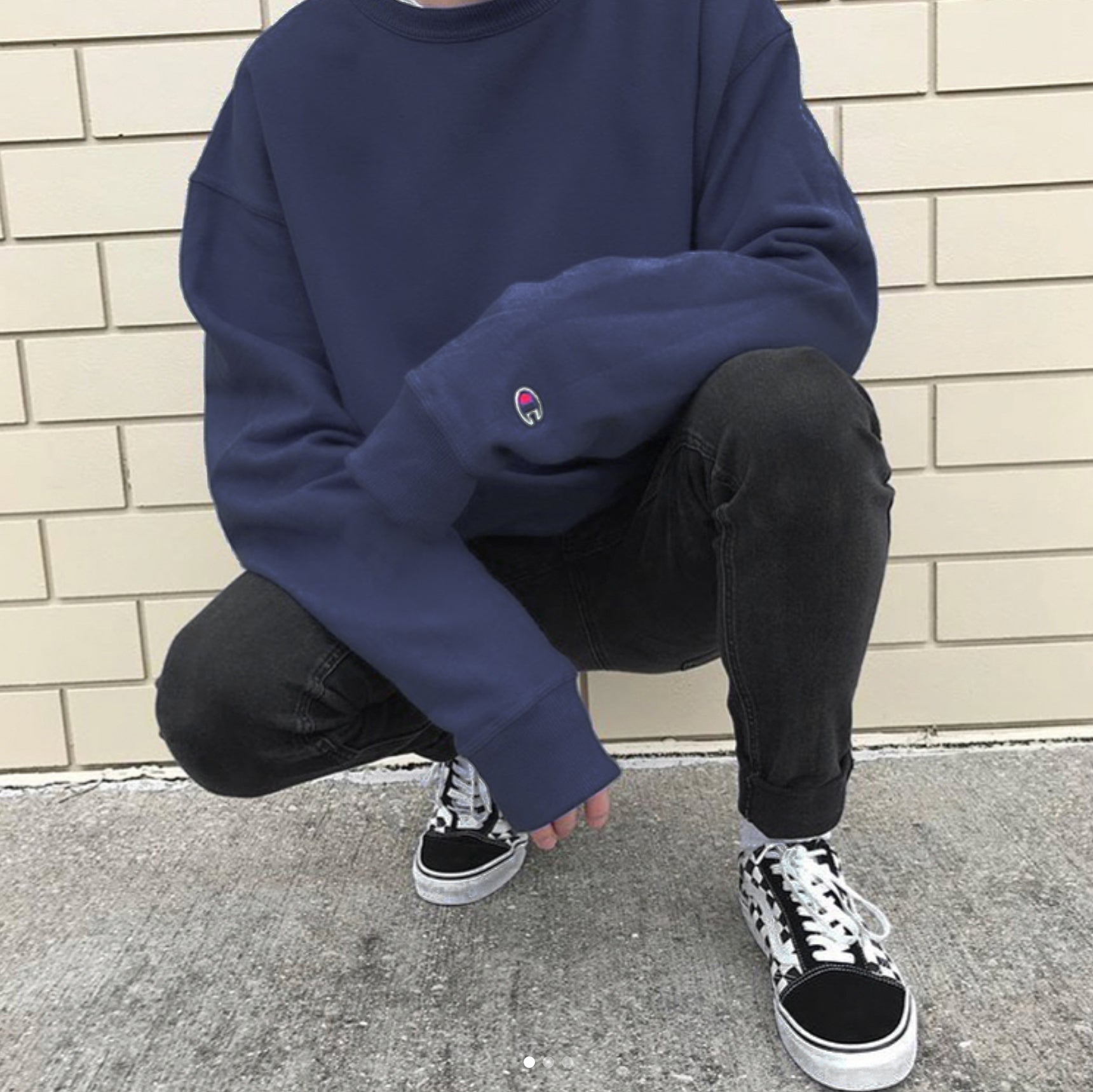 champion crewneck navy