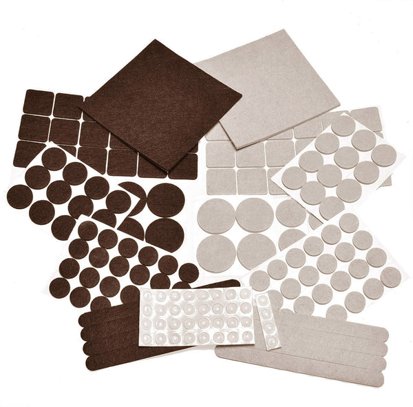 166 Piece Two Colors Variety Size Furniture Felt Pads High