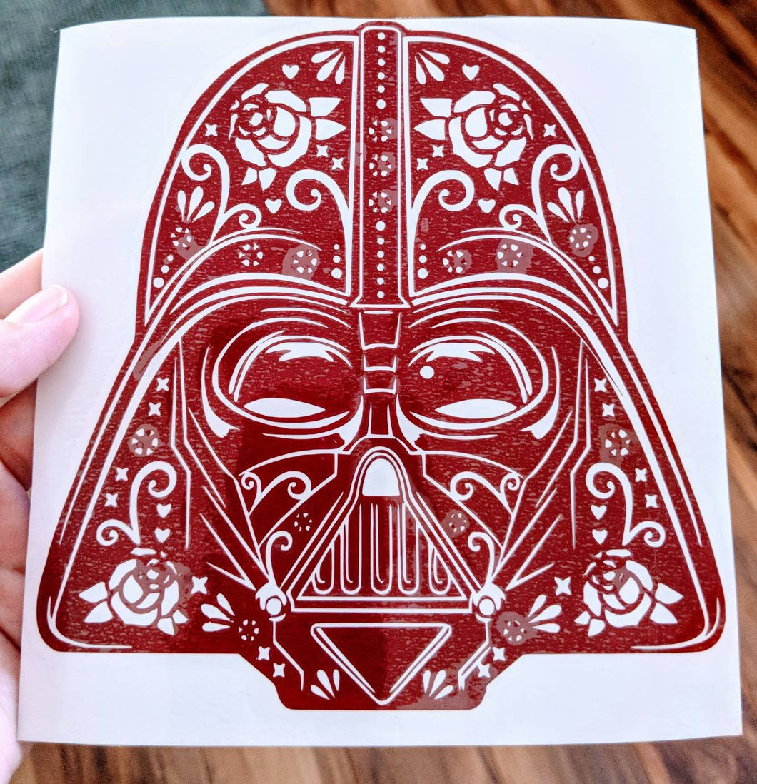 Download Star Wars Inspired Darth Vader Helmet Sugar Skull Vinyl Decal For Car Ftw Custom Vinyl