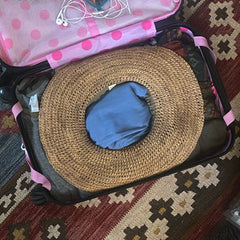 how to pack a beach hat in a suitcase