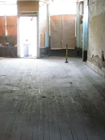 We pulled up four layers of floor when we gutted the building in 2012