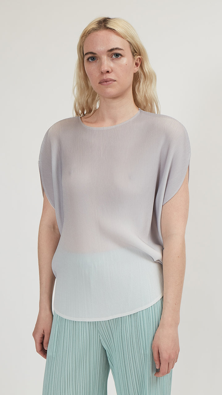 Issey Miyake Pleats Please Mist April Top in Gray