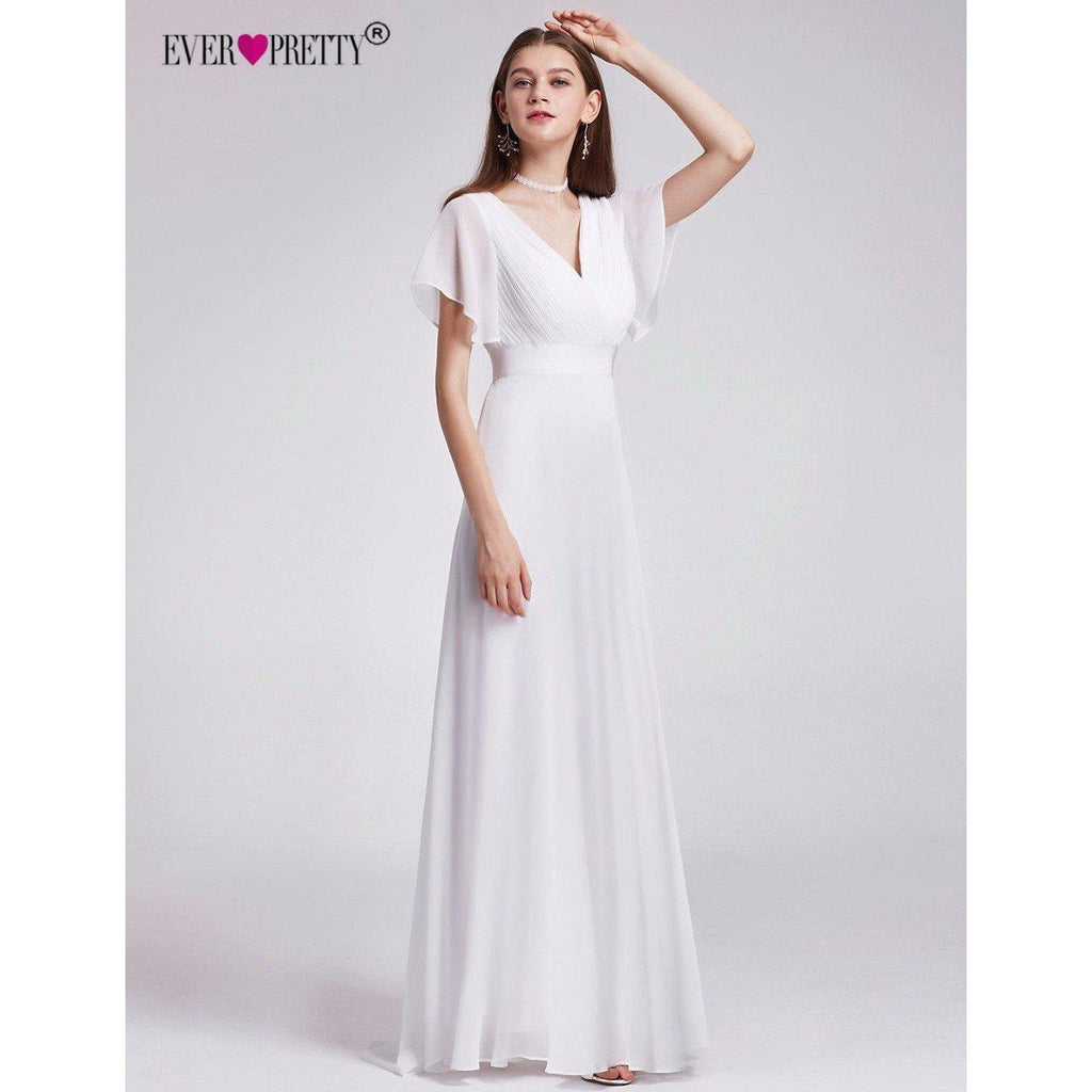 chiffon gown with sleeves