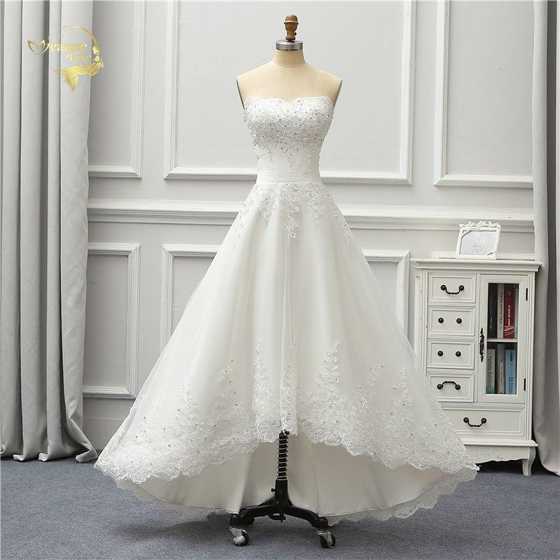 long back short front wedding dress