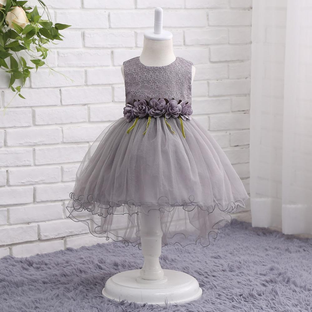 flower girl dresses in grey