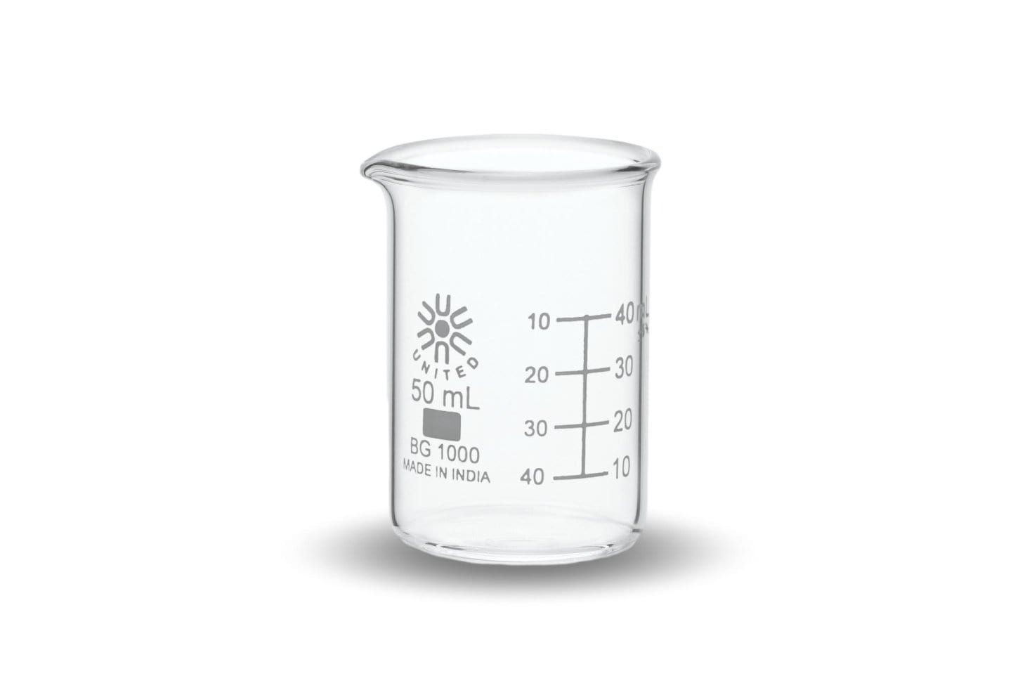 Beaker Low Form Borosilicate Glass 50 Ml Arbor Scientific 2403