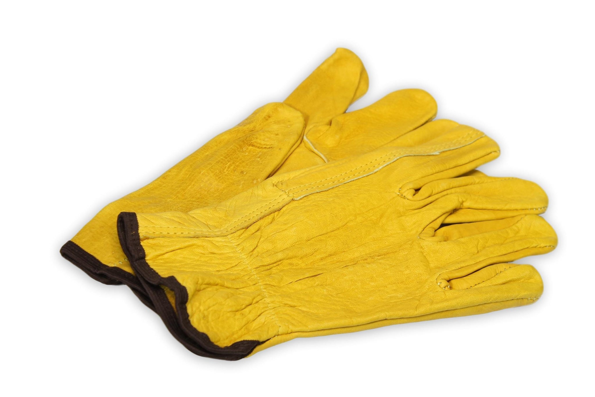 leather gloves yellow