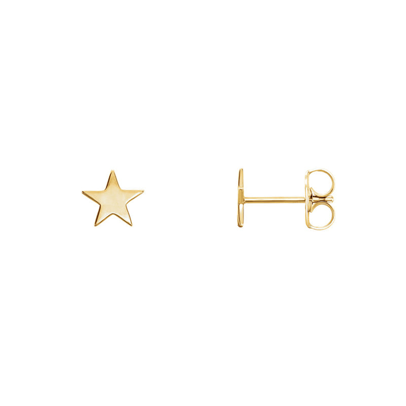 Solid Gold Star Studs – Roxluna