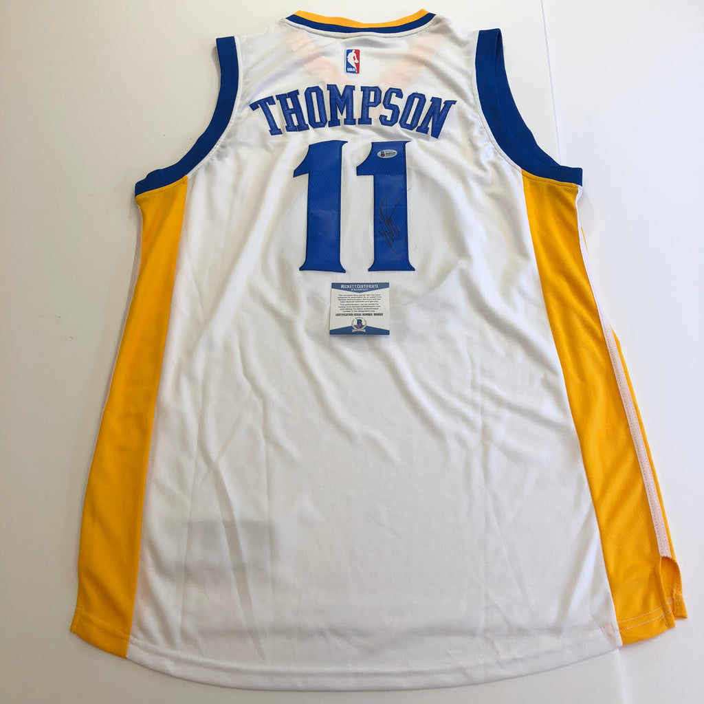 klay thompson autographed jersey