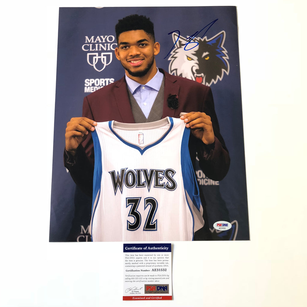 karl anthony towns autographed jersey