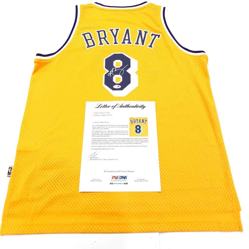 kobe bryant autographed jersey