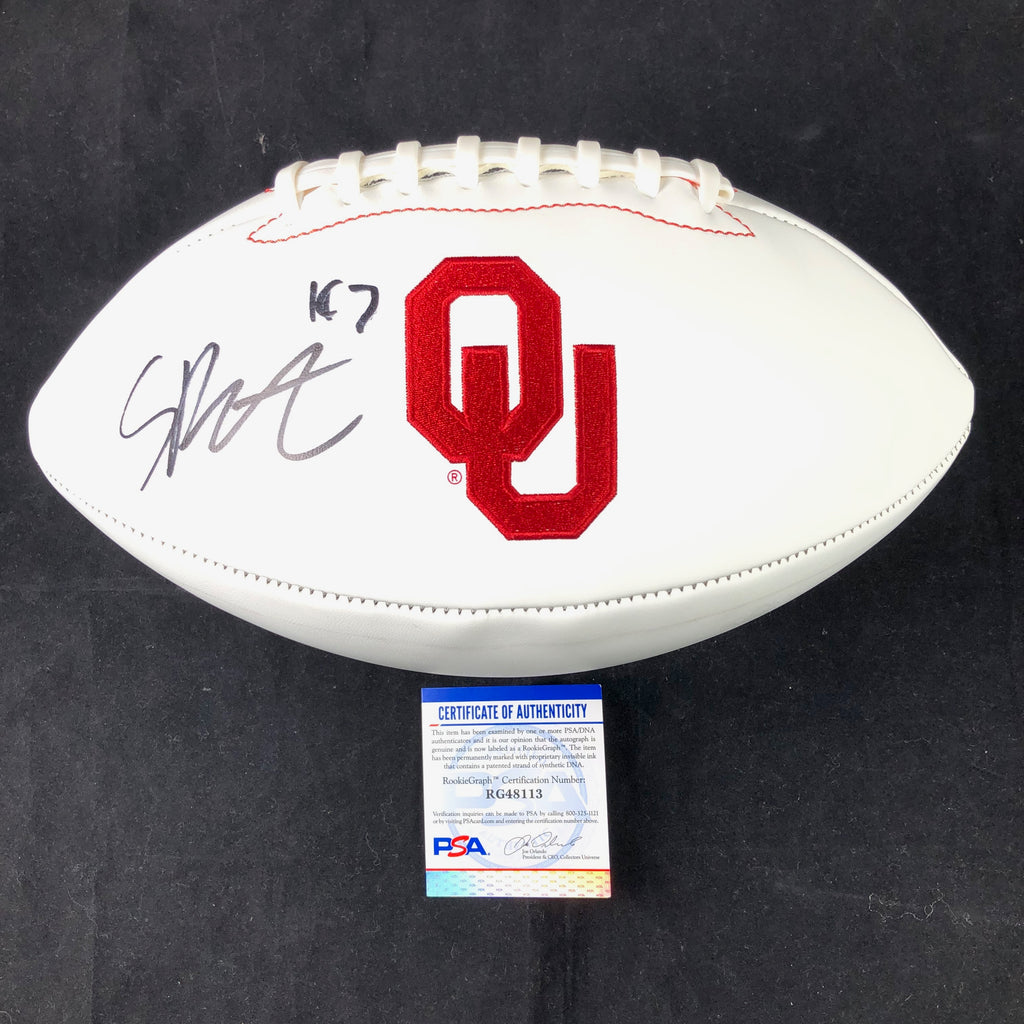 oklahoma sooners autographed football