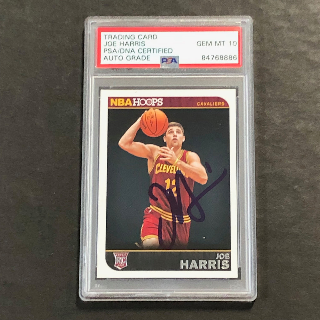 2014 NBA Hoops #287 Joe Harris Signed Card AUTO 10 PSA Slabbed RC Cavaliers