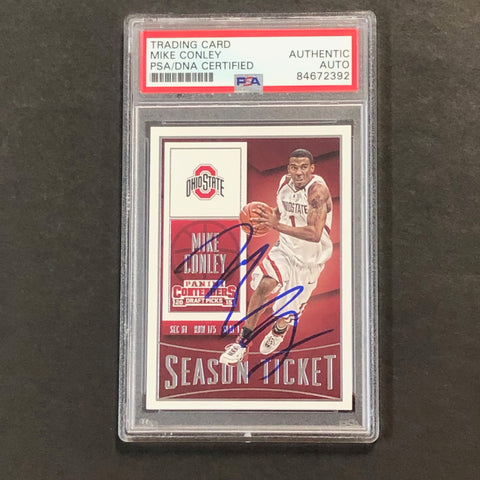 2015-16 Contenders Draft Picks #72 Mike Conley signed Card Auto PSA Slabbed Buckeyes