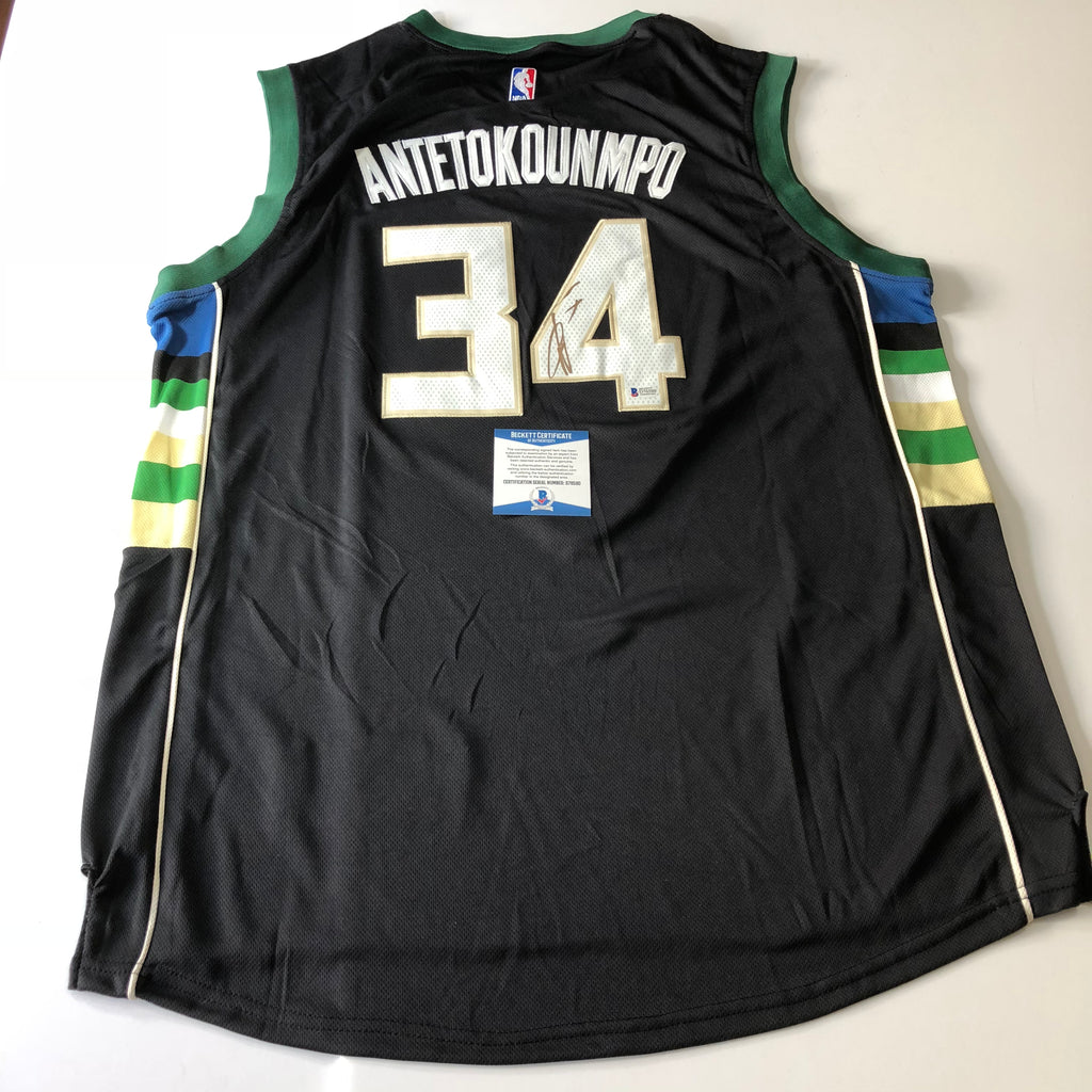 giannis antetokounmpo autographed jersey