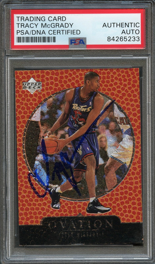 1998 Upper Deck Ovation #64 Tracy McGrady Signed Card AUTO PSA/DNA