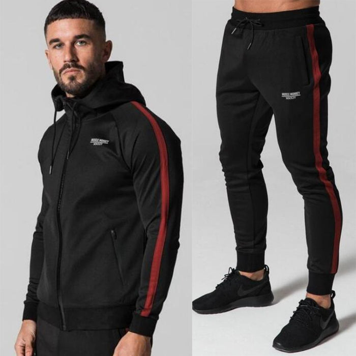 Clothing Set Men Running Suit Set Gym Sportswear Tracksuits Sets Fitness Body Building Men S Hoodies Pants Sport Outwear Men Set