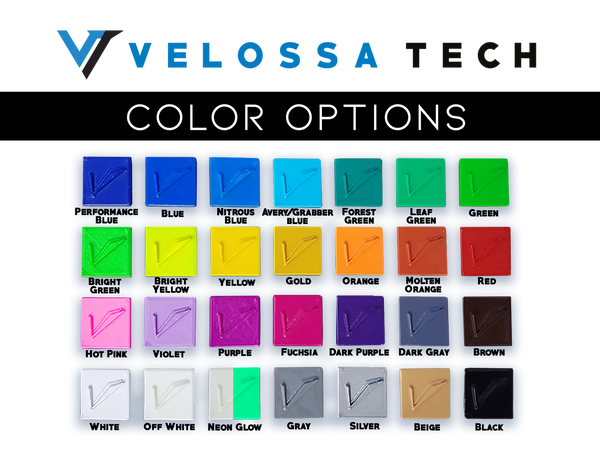 Color Palette for BIG MOUTH Ram Air Intake Snorkels | Velossa Tech Design