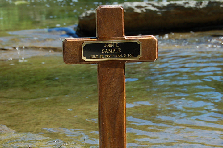 Custom Wooden Memorial Crosses Temporary Markers Woods Up Design