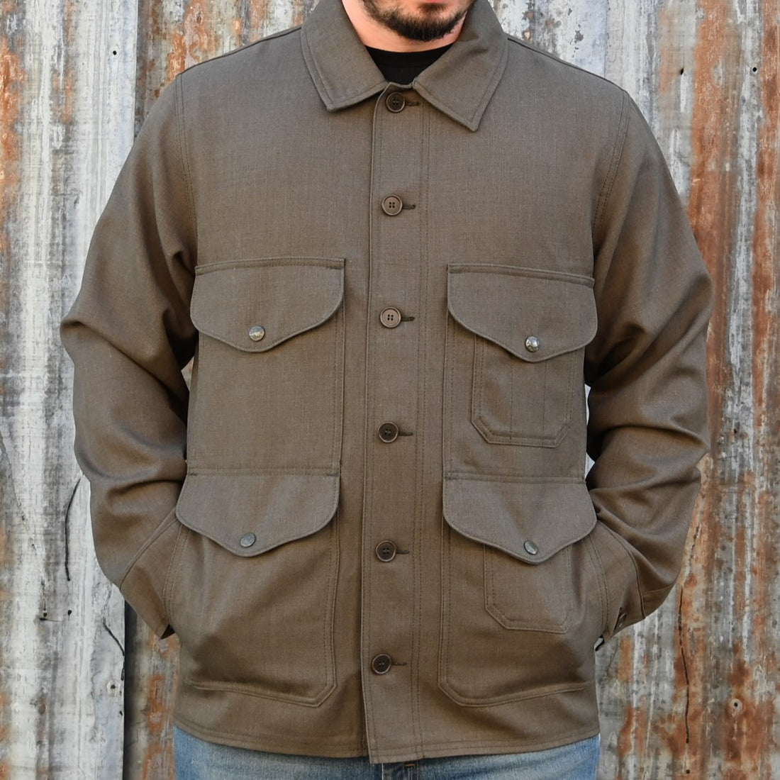 Filson Lightweight Down Jacket Shirt in Flame Camo