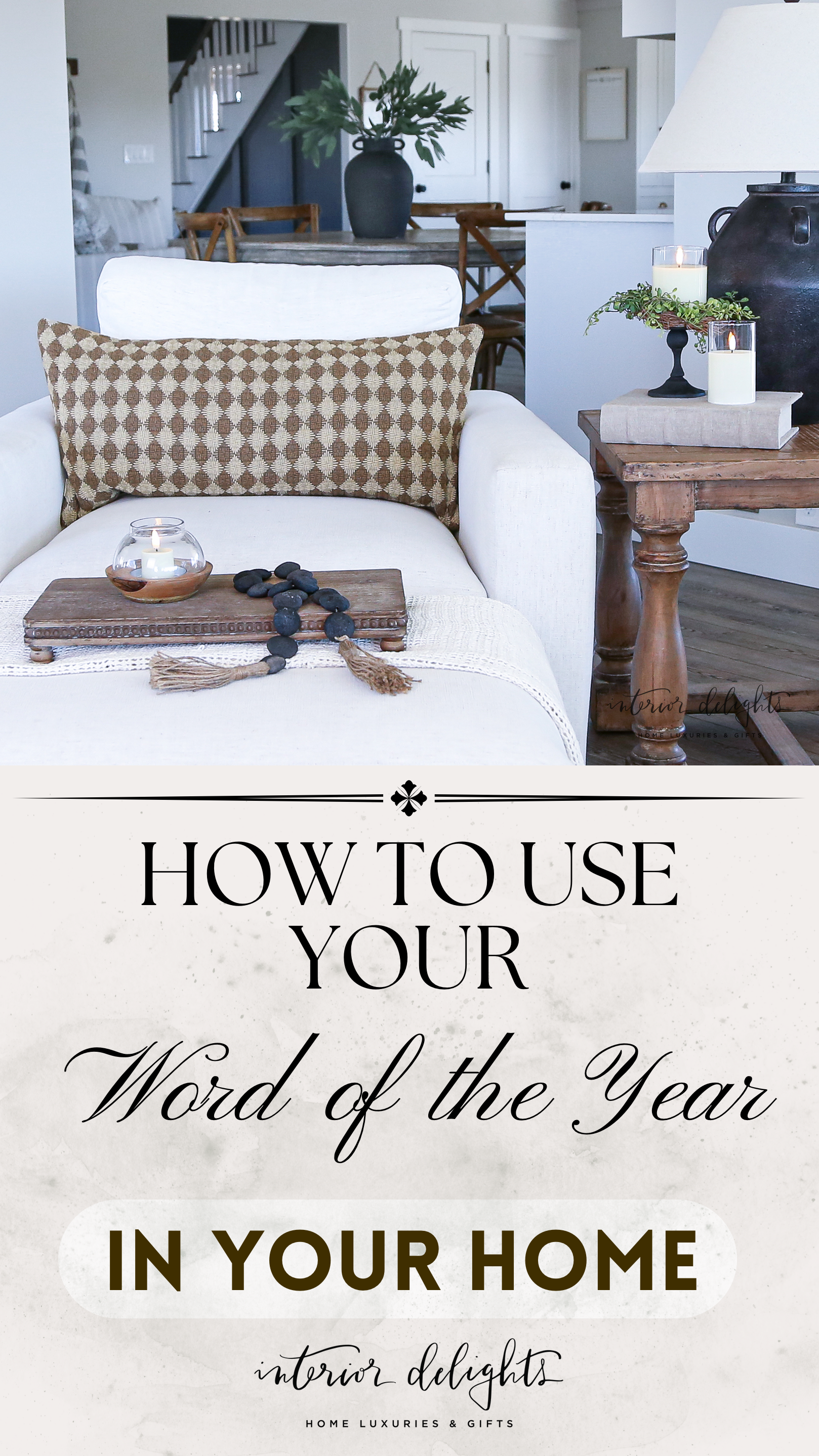 How to Use Your Word of the Year In Your Home -chair with pillow