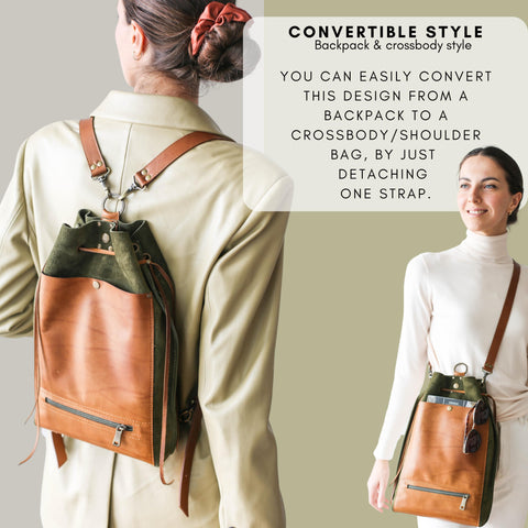 convertible leather backpacks