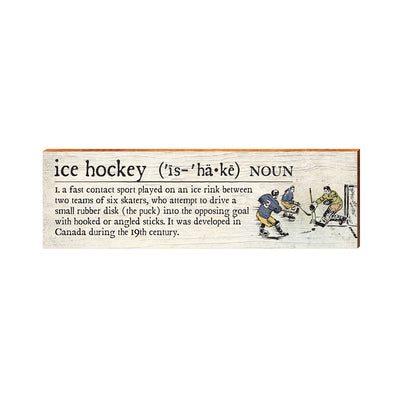 Custom Vintage Ice Hockey Sign | Personalized Rustic House Decor | Hockey  Art Printed on Wood