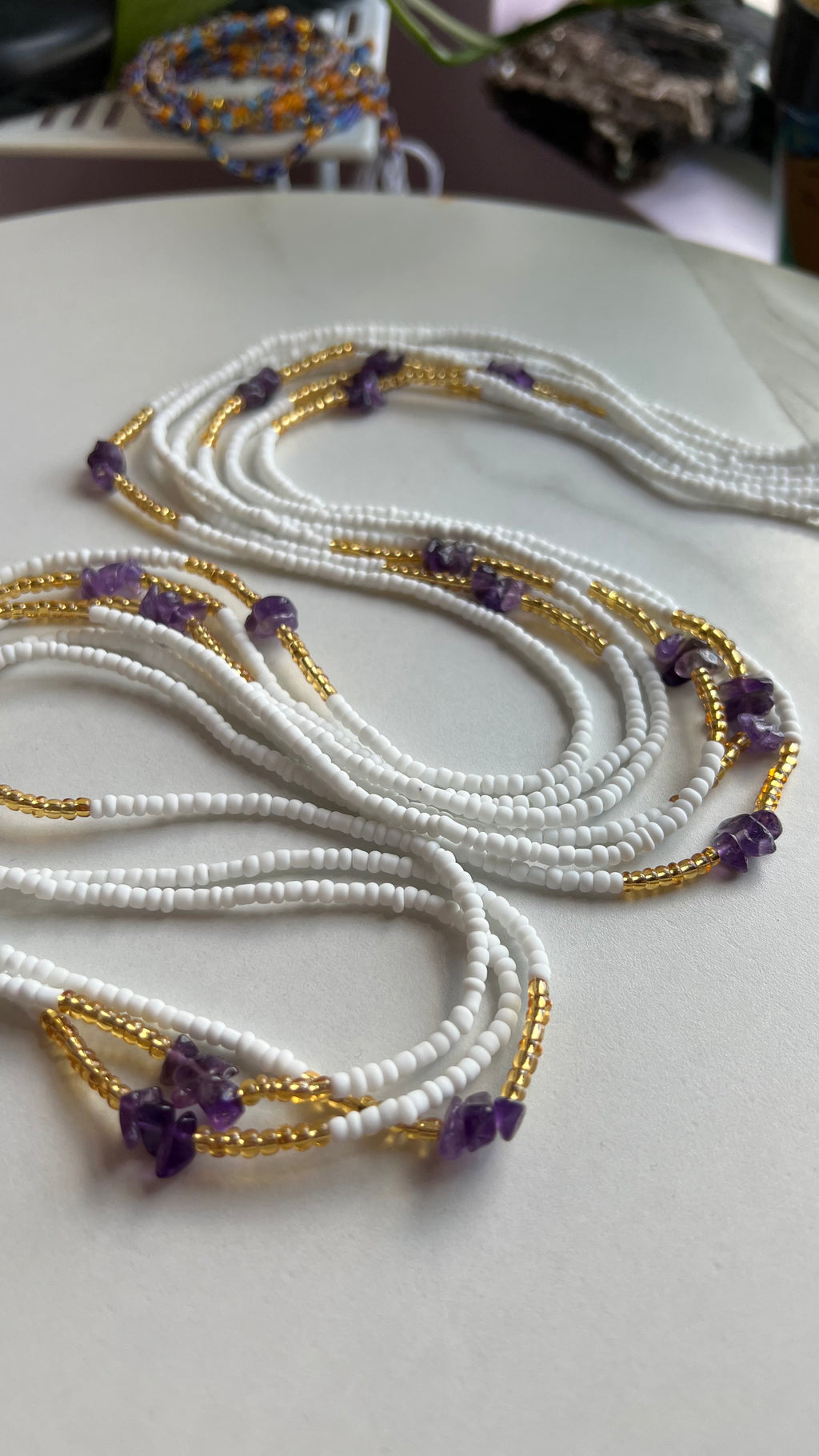 Purple Gold Waist Beads Set – Cariyan Co, 44% OFF