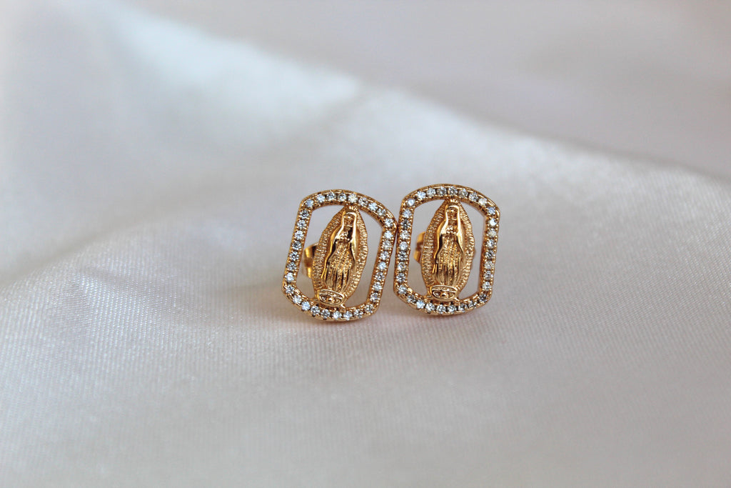 Catholic Earrings & Cross Earrings in Gold | The Little Catholic