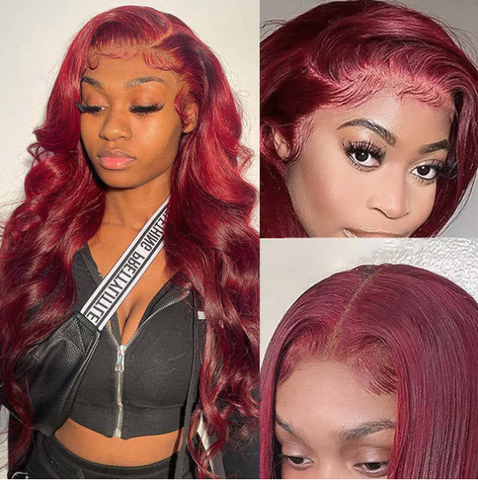 Red Human Hair Wig - AlloveHair