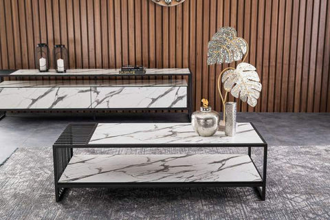 white marble coffee table