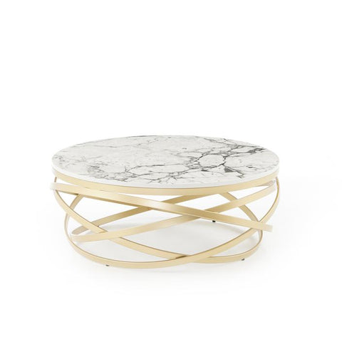 Click to shop Olly Coffee Table - Gold and Marble Look