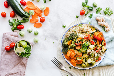 vegetables and salads