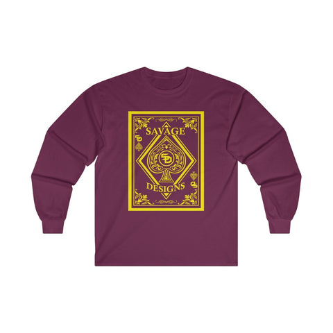 Savage Designs Ace of Spade Yellow Long Sleeve- 2 Colors