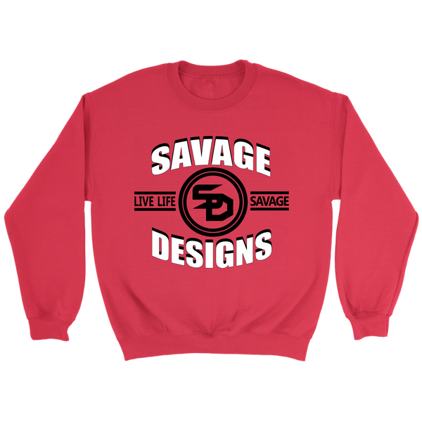Savage Designs Dead Focus White/Black Sweatshirt- 7 Colors