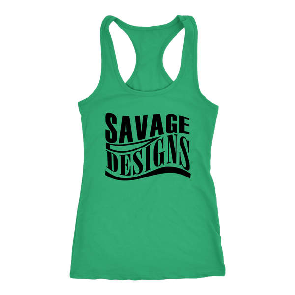 Savage Designs Warped Curve Black Tank Top- 13 Colors
