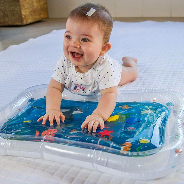 inflatable tummy time water mat