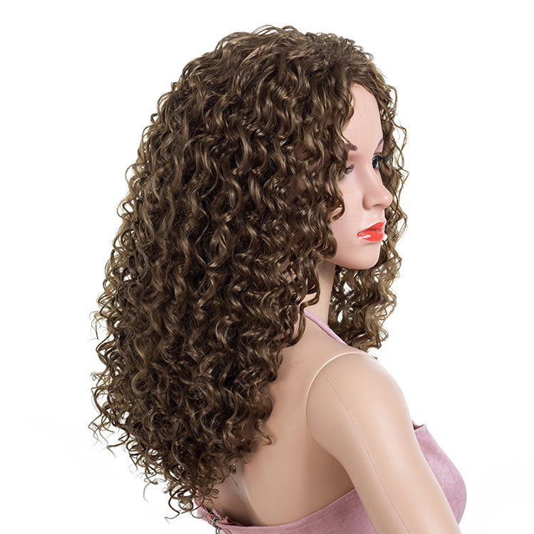 Cheap Dark Brown Long Synthetic Hair Big Kinky Curly Wigs – Mysecret wigs